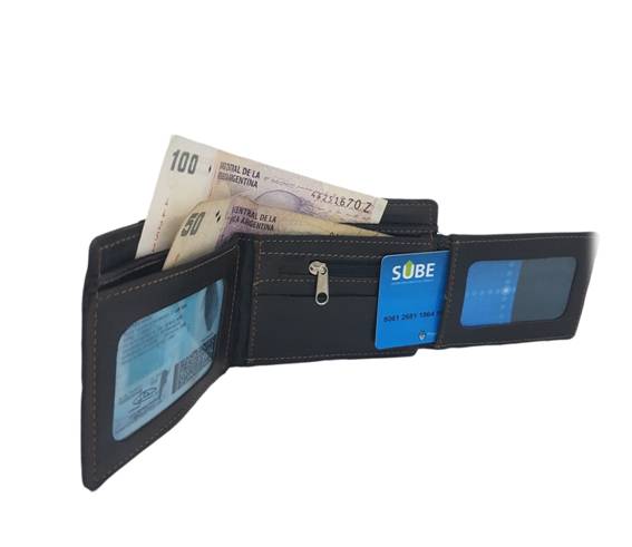 BI1103 Billetera cuero completa x 10 unid