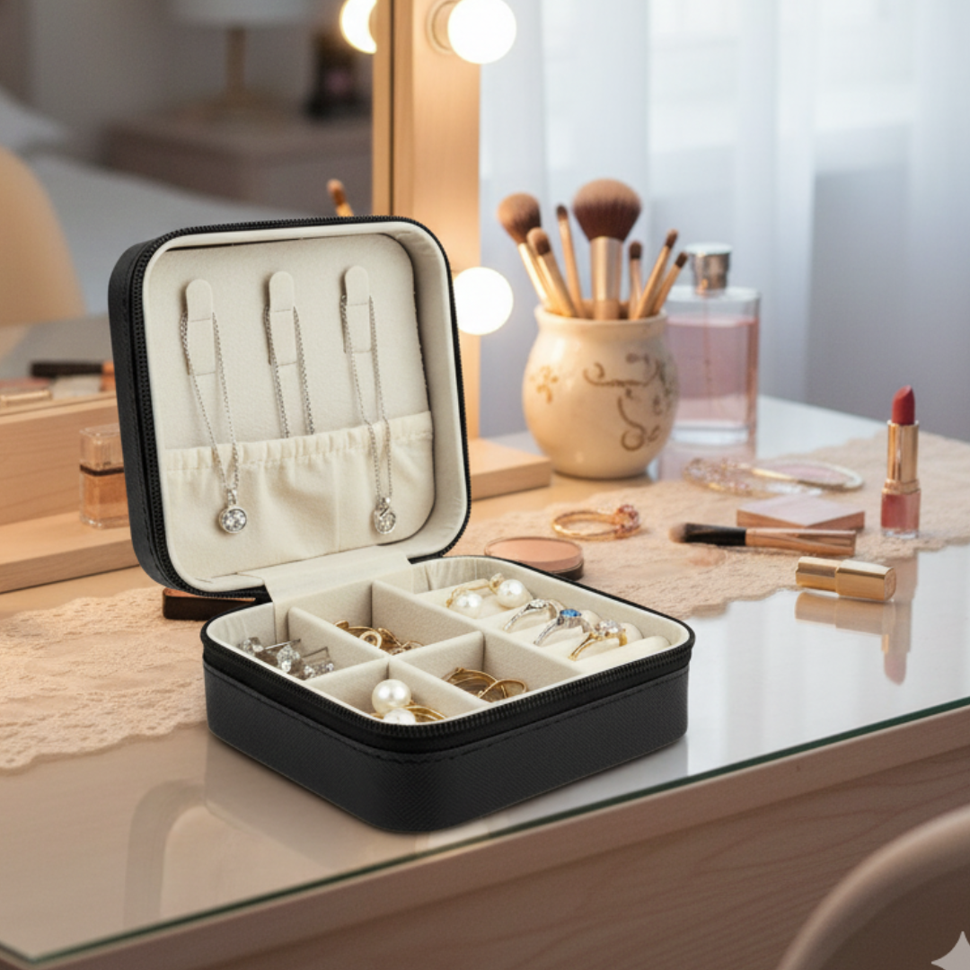 AL100 Alhajero Organizador Joyas Portatil Con Cierre Ideal Viajes
